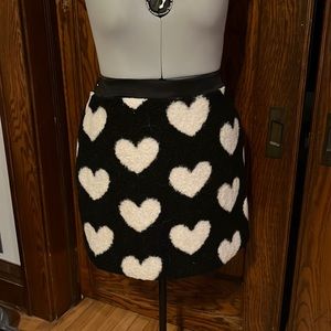 Fuzzy heart skirt